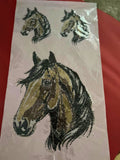 Horse Rhinestone Hotfix Sticker Set | SS1 & SS4 Stones | Front & Back Iron-On Transfer