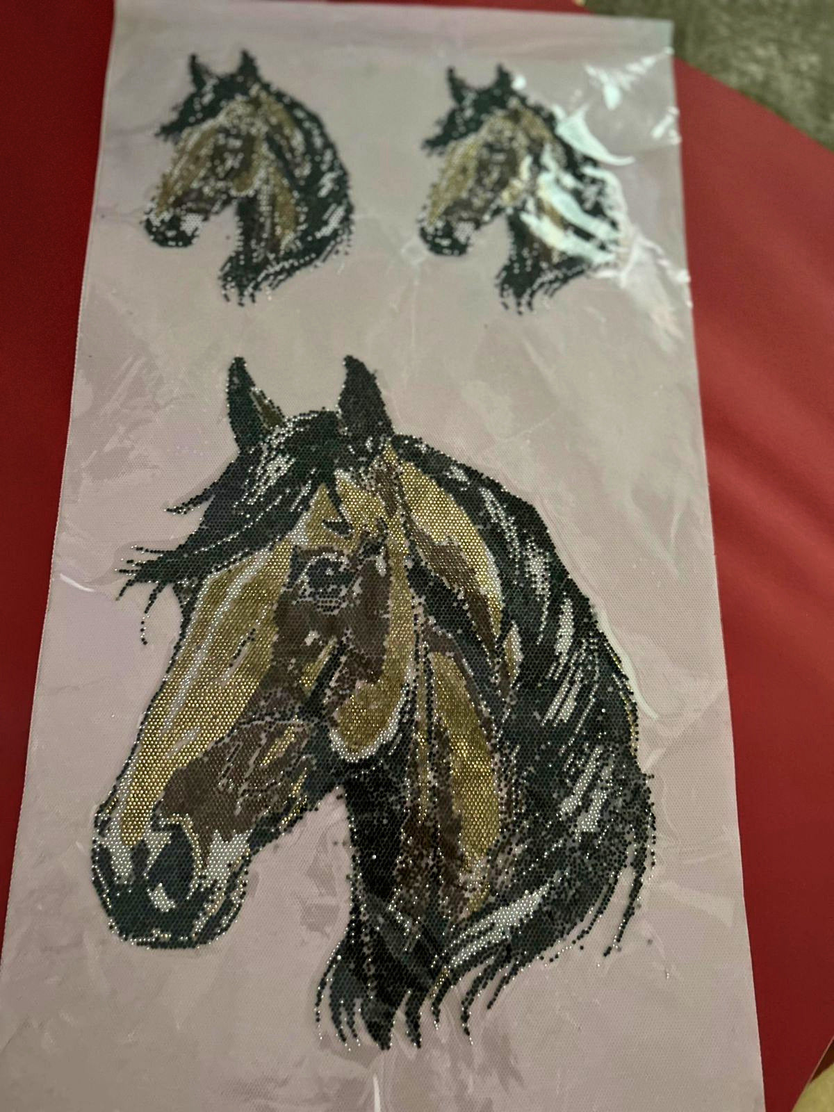 Horse Rhinestone Hotfix Sticker Set | SS1 & SS4 Stones | Front & Back Iron-On Transfer