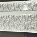 Rhinestone Zebra Wave Border Set – Silver