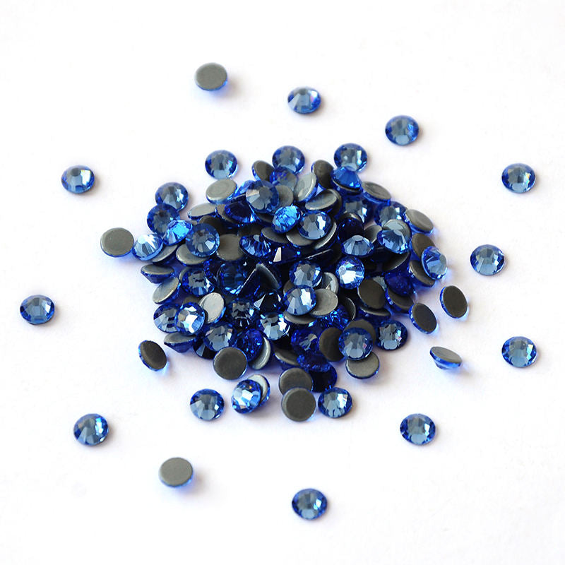 Lt. Sapphire Diamond Hotfix Rhinestones Iron-On Transfer for T-Shirts & Apparel