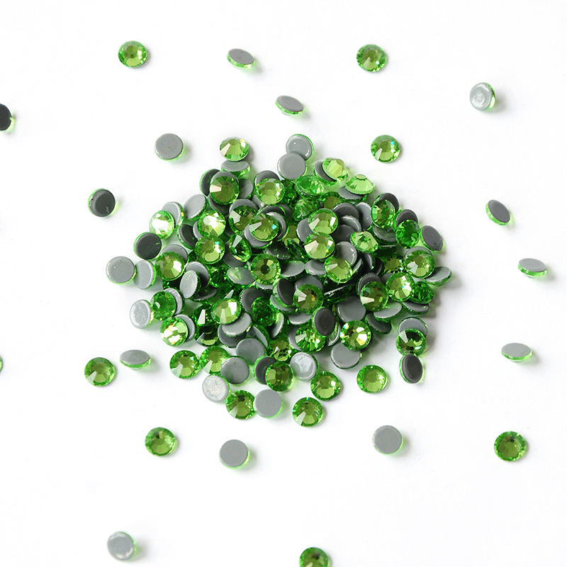 Peridot Hotfix Rhinestones | Green Heat Fix Stones for Apparel & DIY Crafts