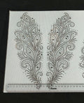 Paisley Feather Rhinestone Heat Transfer Sticker Pair – 4SS Hotfix Iron-On Stone Sheet