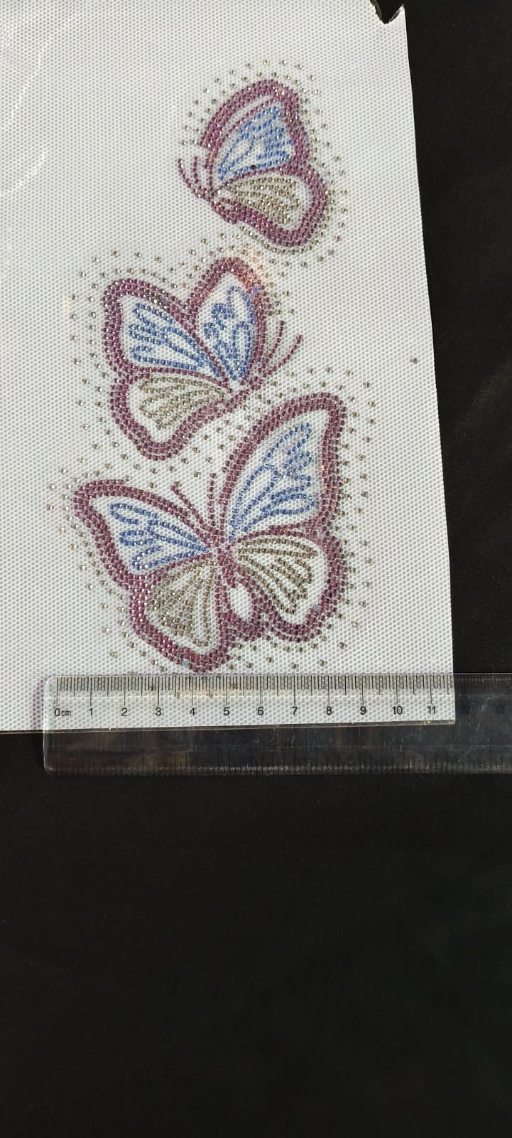 Triple Butterfly Rhinestone Heat Transfer Sticker – 4SS Hotfix Iron-On Stone Sheet