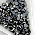 Jet Hematite Hotfix Rhinestones | Dark Black Metallic Heat Fix Stones for Apparel & DIY Crafts