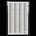 SS6 Dense Fill Border Rhinestone Heat Transfer Sticker 10 Inches Set of 2 – Black and Light Bordeaux