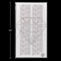 SS6 Dense Fill Border Rhinestone Heat Transfer Sticker 10 Inches Set of 2 – Crystal AB and Pink