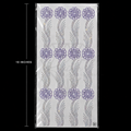 SS6 Floral Border Rhinestone Heat Transfer Sticker 10 Inches Set of 2 – Tanzanite and Light Bordeaux