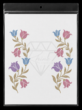 Multicolor Tulip Boota Rhinestone Heat Transfer Sticker – Pack of 2