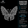 Butterfly Rhinestone Template – Digital Download (SVG, CDR, PDF, JPG, AI)