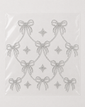 Crystal bow garland rhinestone heat transfer sticker for T-shirts, sweatshirts, dresses, and apparel decoration.