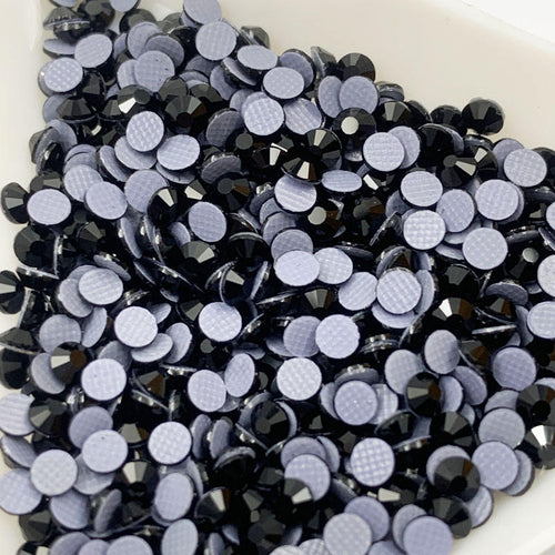 Black Hotfix Rhinestones Iron-On Transfer for T-Shirts & Apparel