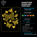 Butterfly Cluster Rhinestone Template – Digital Download (SVG, CDR, PDF, JPG, AI)
