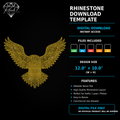 Soaring Eagle Rhinestone Template – Digital Download (SVG, CDR, PDF, JPG, AI)