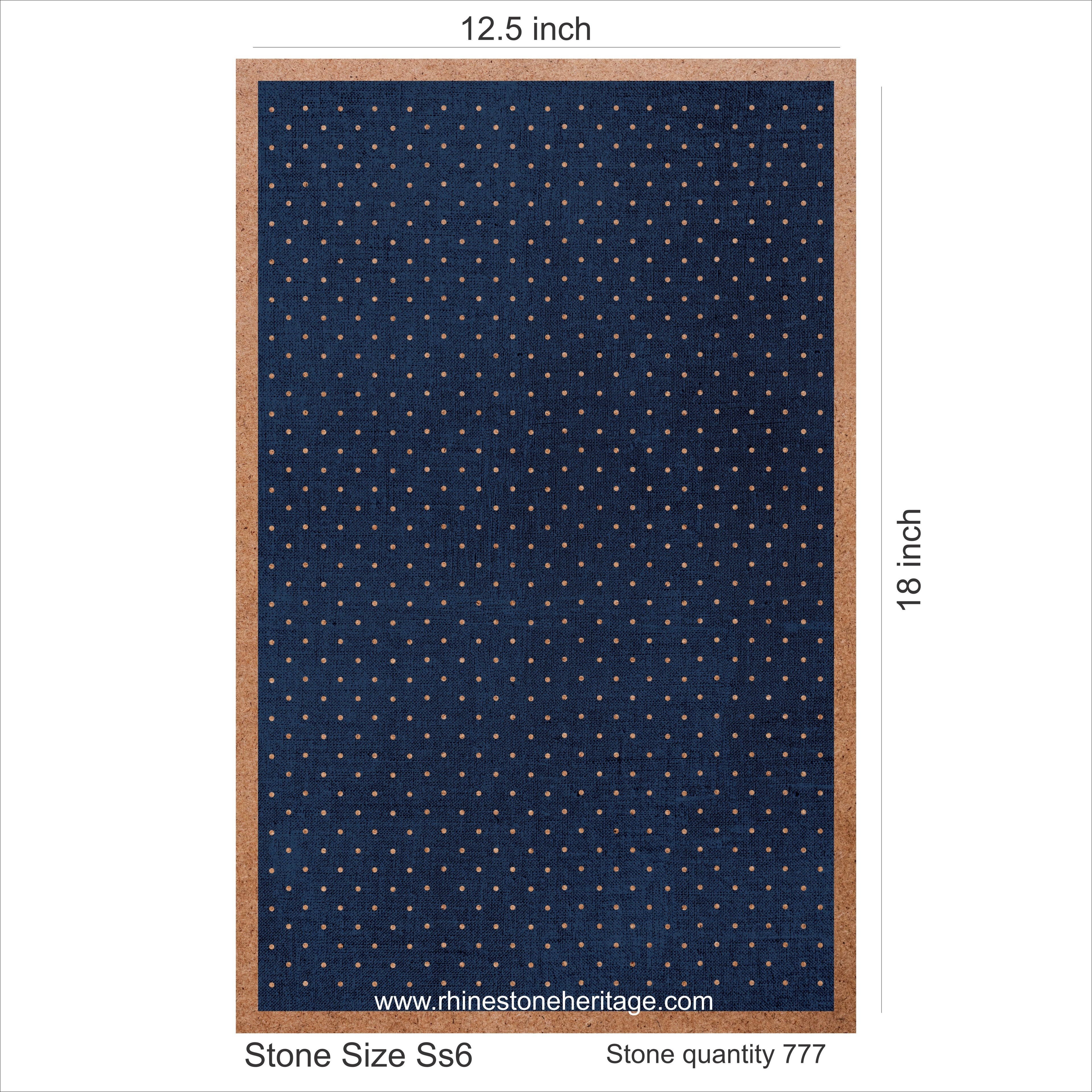 Rhinestone Heritage Polka Dot Template for SS6 Stones - 12.5 x 18 inch, 777 Stones