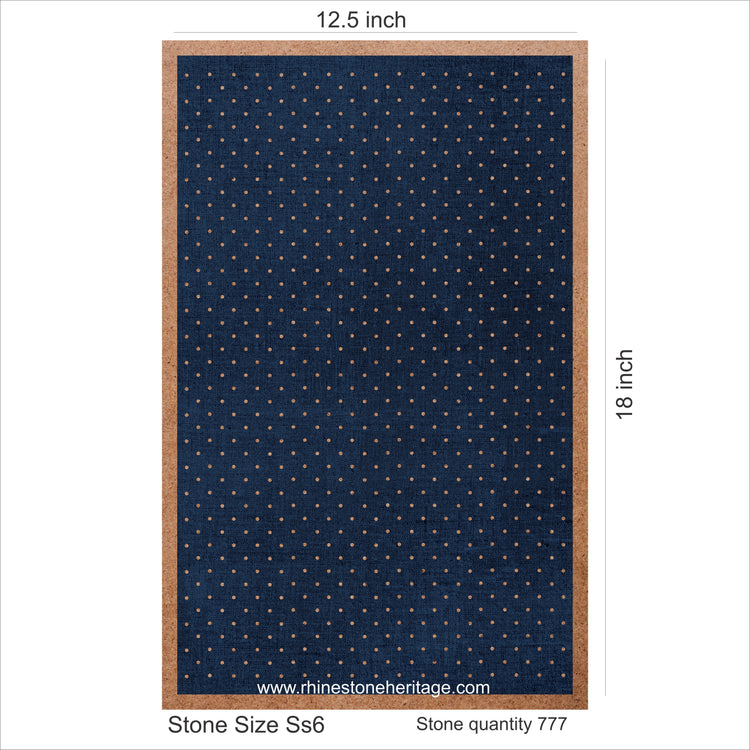 Rhinestone Heritage Polka Dot Template for SS6 Stones - 12.5 x 18 inch, 777 Stones