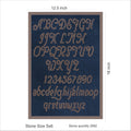 Rhinestone Heritage Complete Alphabet and Numbers Template - Uppercase, Lowercase, and 0-9 Digits for SS6 Stones, 12.5x18 inch