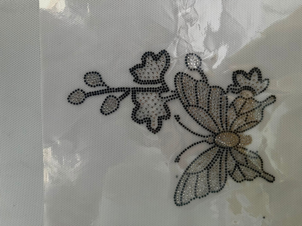 Sample rhinestone stciker for floral designs