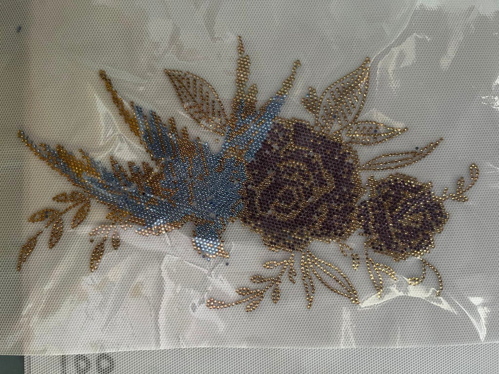 Sample rhinestone stciker for floral designs