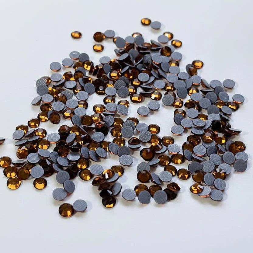 Smoked Topaz Hotfix Rhinestones Iron-On Transfer for T-Shirts & Apparel