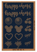 Happy Vibes Rhinestone Hotfix Template | SS6 DIY Bling Transfer for T-Shirts & Apparel