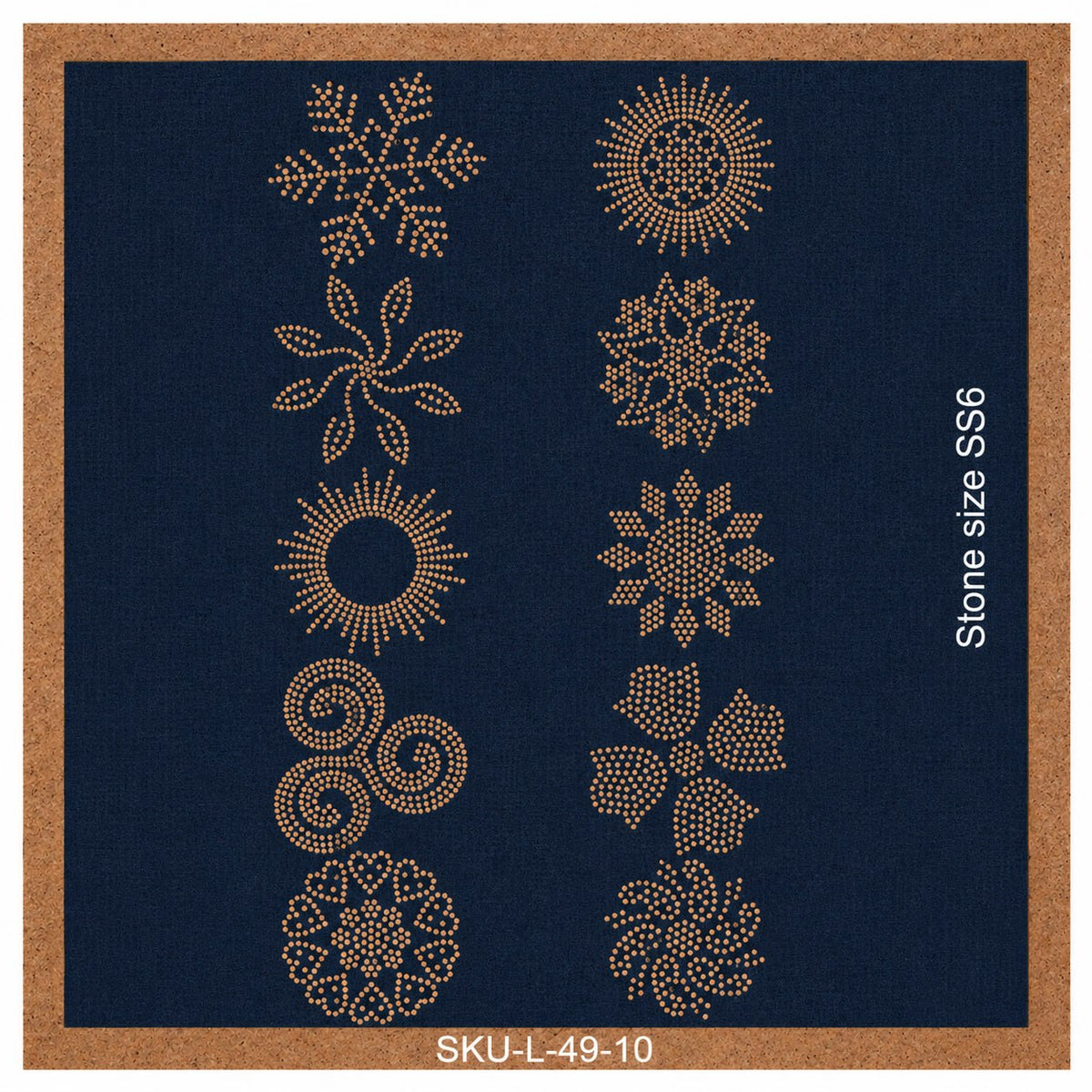 Mix Boota Column Rhinestone Hotfix Template | SS6 DIY Bling Transfer for Abayas, Kurti, T-Shirts & Jeans