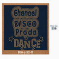Chanel Disco Prada Dance Rhinestone Hotfix Template | SS6 DIY Bling Transfer for T-Shirts & Apparel