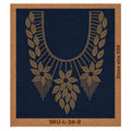Leaf Fringe Neckline Rhinestone Hotfix Template | SS6 DIY Bling Neck Design for Abayas, Kurti & Apparel
