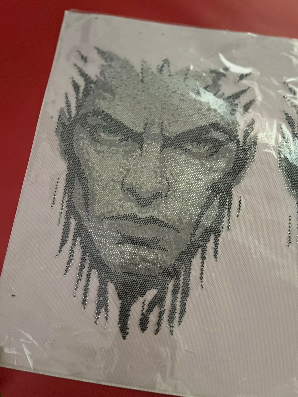 Warrior Face Rhinestone Heat Transfer Sticker
