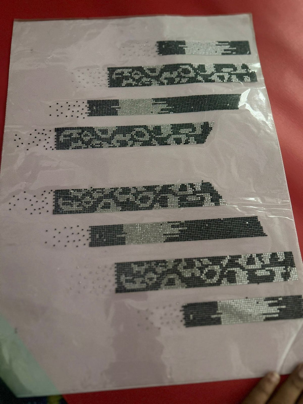 Men's Shirt Rhinestone Hotfix Sticker | Floral Border Band Iron-On Transfer Set