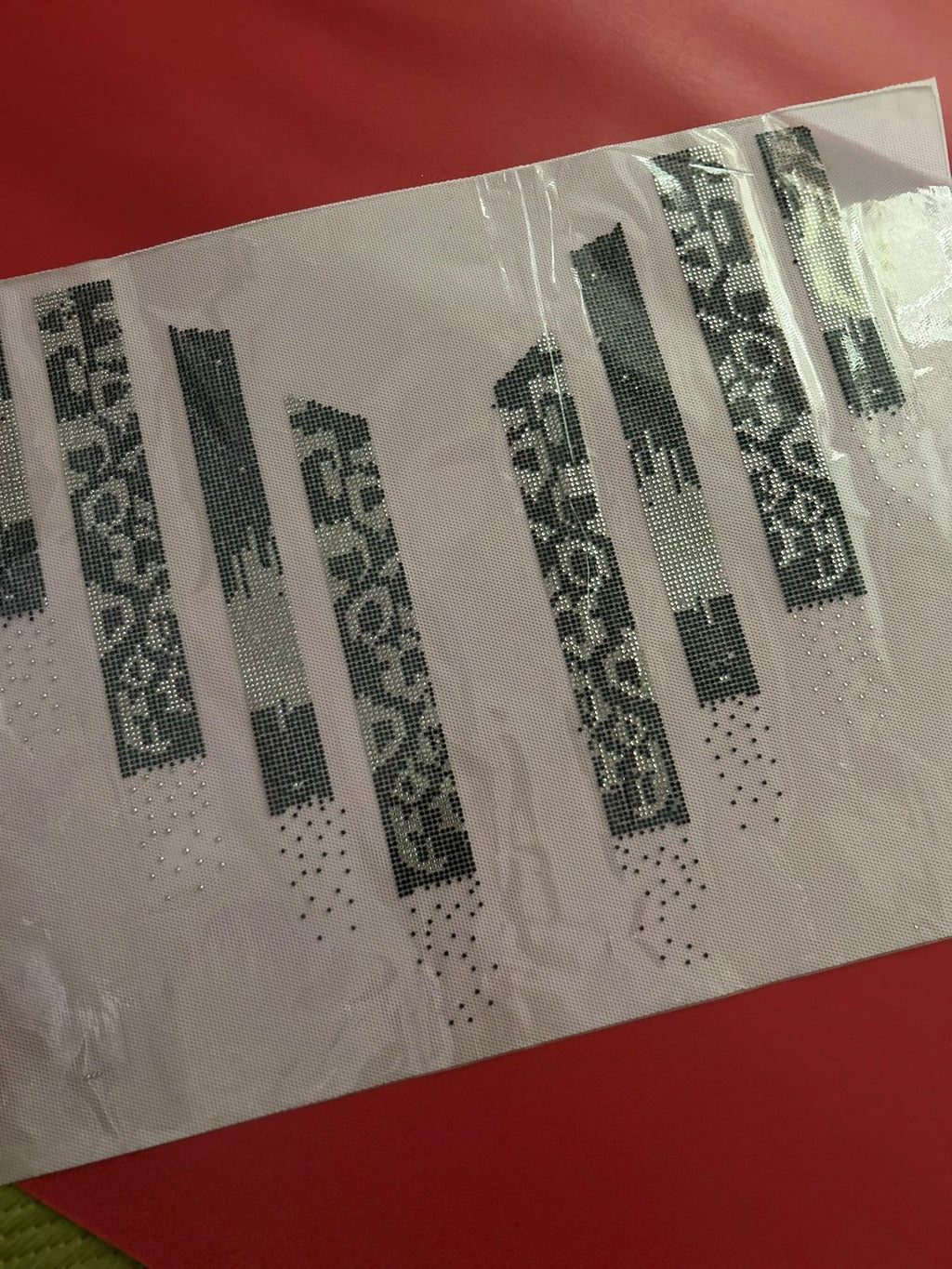 Men's Shirt Rhinestone Hotfix Sticker | Floral Border Band Iron-On Transfer Set