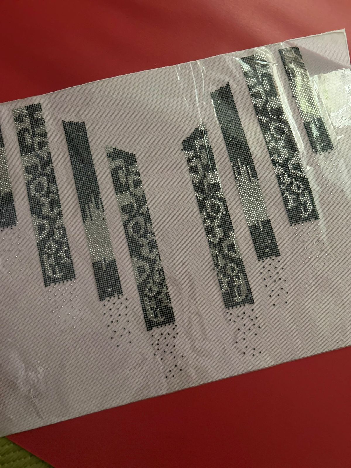 Men's Shirt Rhinestone Hotfix Sticker | Floral Border Band Iron-On Transfer Set