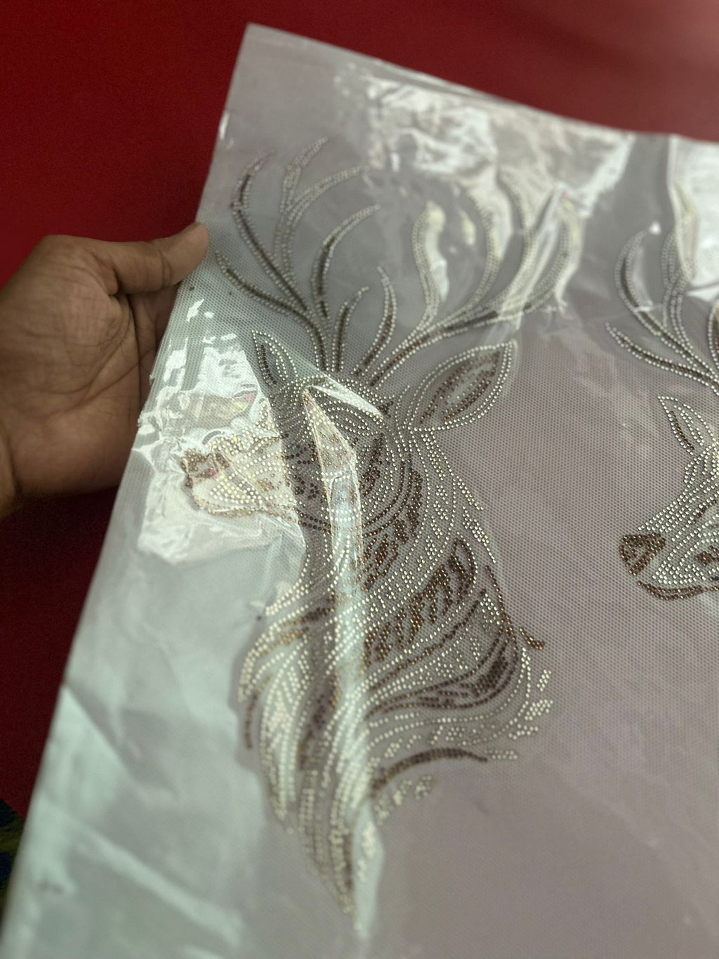 Stag Head Rhinestone Hotfix Sticker | Silver Outline Iron-On Transfer | Men's Shirt Design