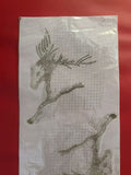 Leaping Deer Rhinestone Hotfix Sticker | Gold Iron-On Transfer for T-Shirts & Apparel