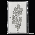Tropical Leaf Rhinestone Hotfix Sticker | Crystal & Black Iron-On Transfer