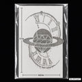 Diamond Planet Roman Clock Rhinestone Hotfix Sticker | Silver & Black Iron-On Transfer