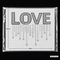 LOVE Drip Rhinestone Hotfix Sticker | Black & Silver Iron-On Transfer for T-Shirts