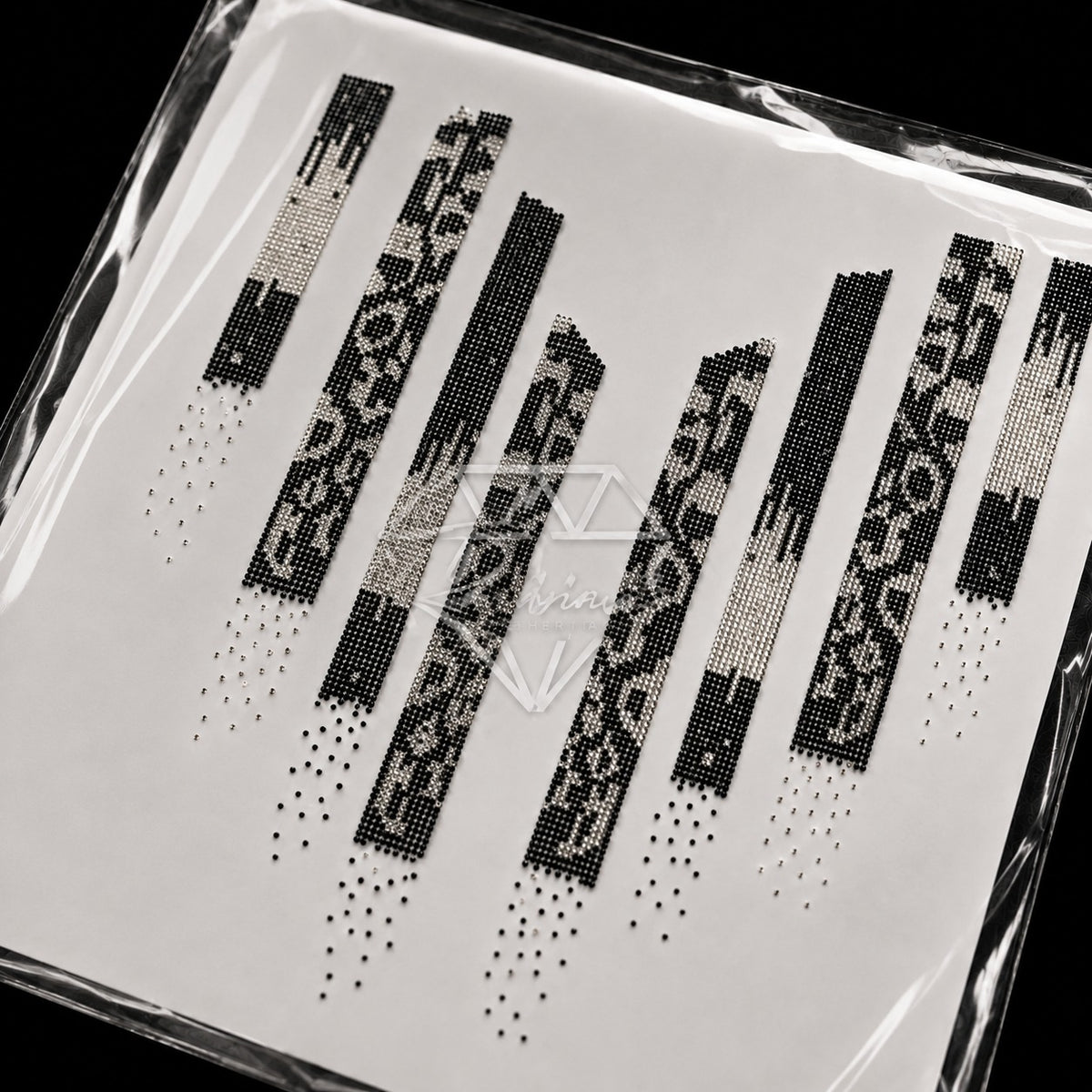 Herrenhemd Strass-Bügelbild | Blumenrandband Aufbügel-Set