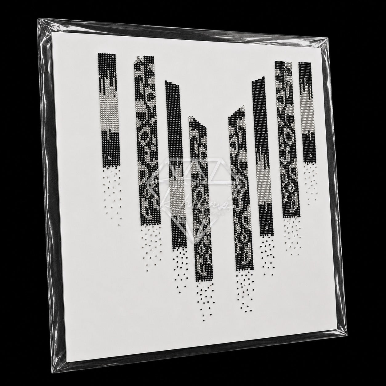 Men's Shirt Rhinestone Hotfix Sticker | Floral Border Band Iron-On Transfer Set
