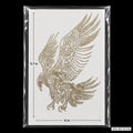 Flying Eagle Rhinestone Hotfix Sticker | Silver Crystal Iron-On Transfer
