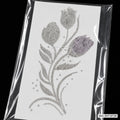 Triple Tulip Rhinestone Hotfix Sticker | Silver Iron-On Transfer for Men's Shirts