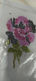 Pink Rose Rhinestone Sticker