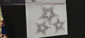 Triple Star Cluster Rhinestone Heat Transfer Sticker | Silver Hotfix Iron-On Transfer