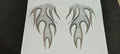 Tribal Flame Rhinestone Heat Transfer Sticker – Pair