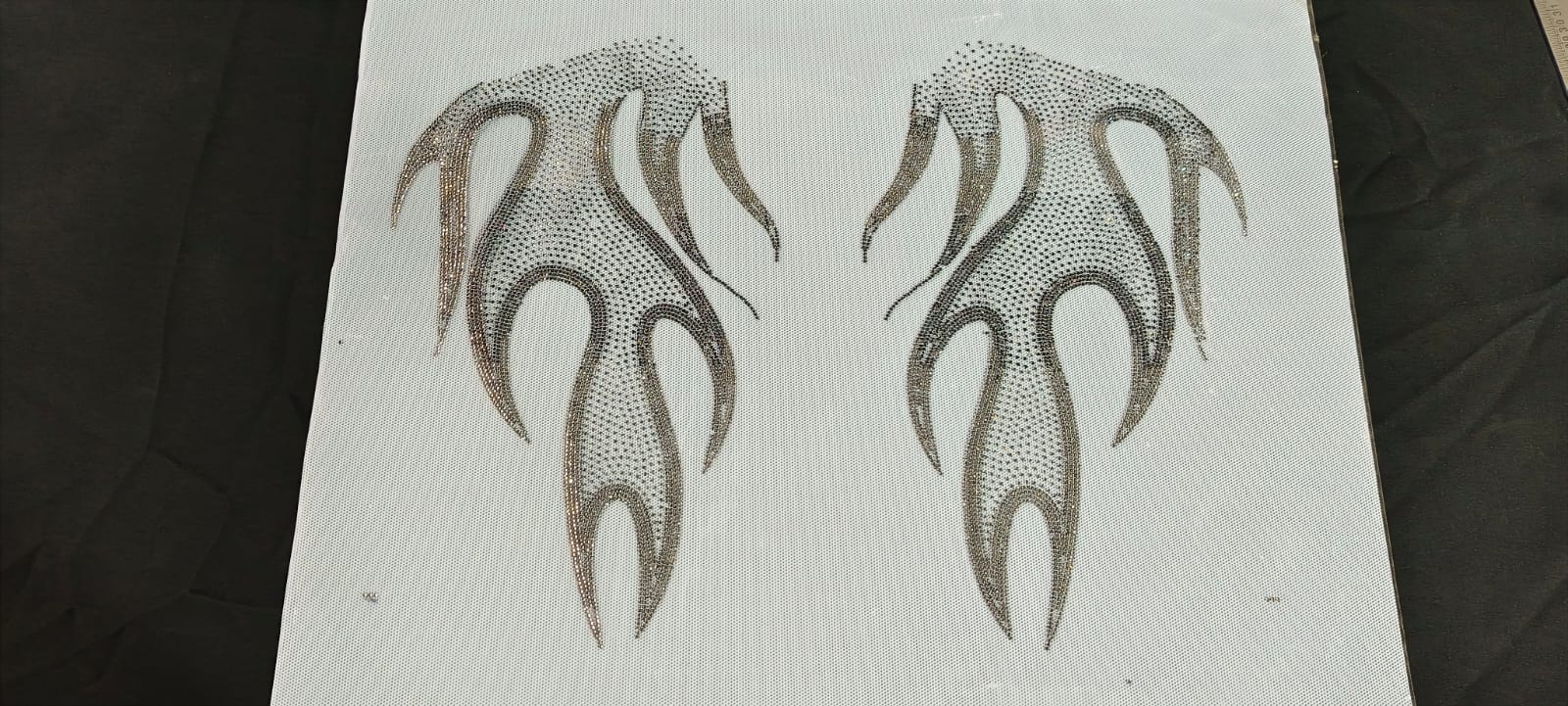 Tribal Flame Rhinestone Heat Transfer Sticker – Pair