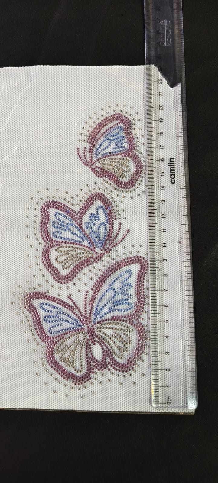 Butterfly Trio Rhinestone Heat Transfer Sticker