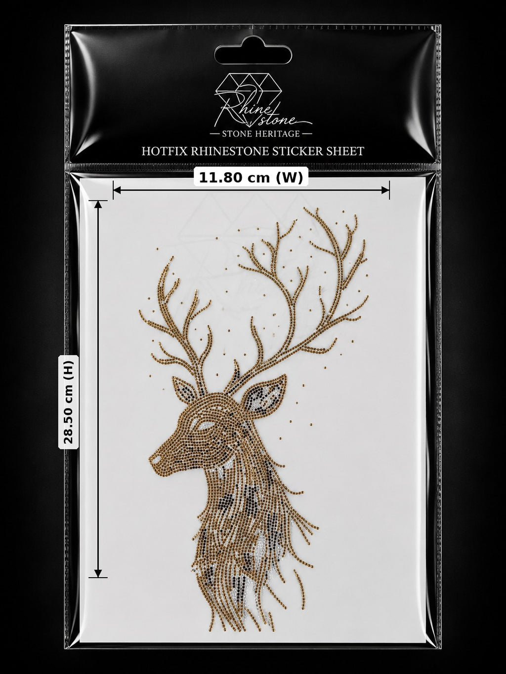Reindeer Rhinestone Heat Transfer Sticker – 4SS Hotfix Iron-On Stone Sheet