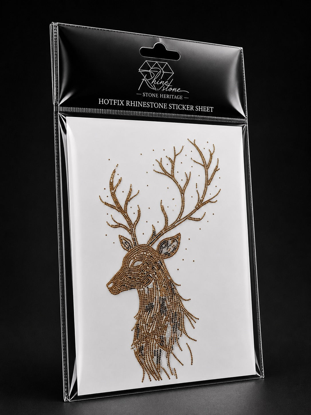 Reindeer Rhinestone Heat Transfer Sticker – 4SS Hotfix Iron-On Stone Sheet