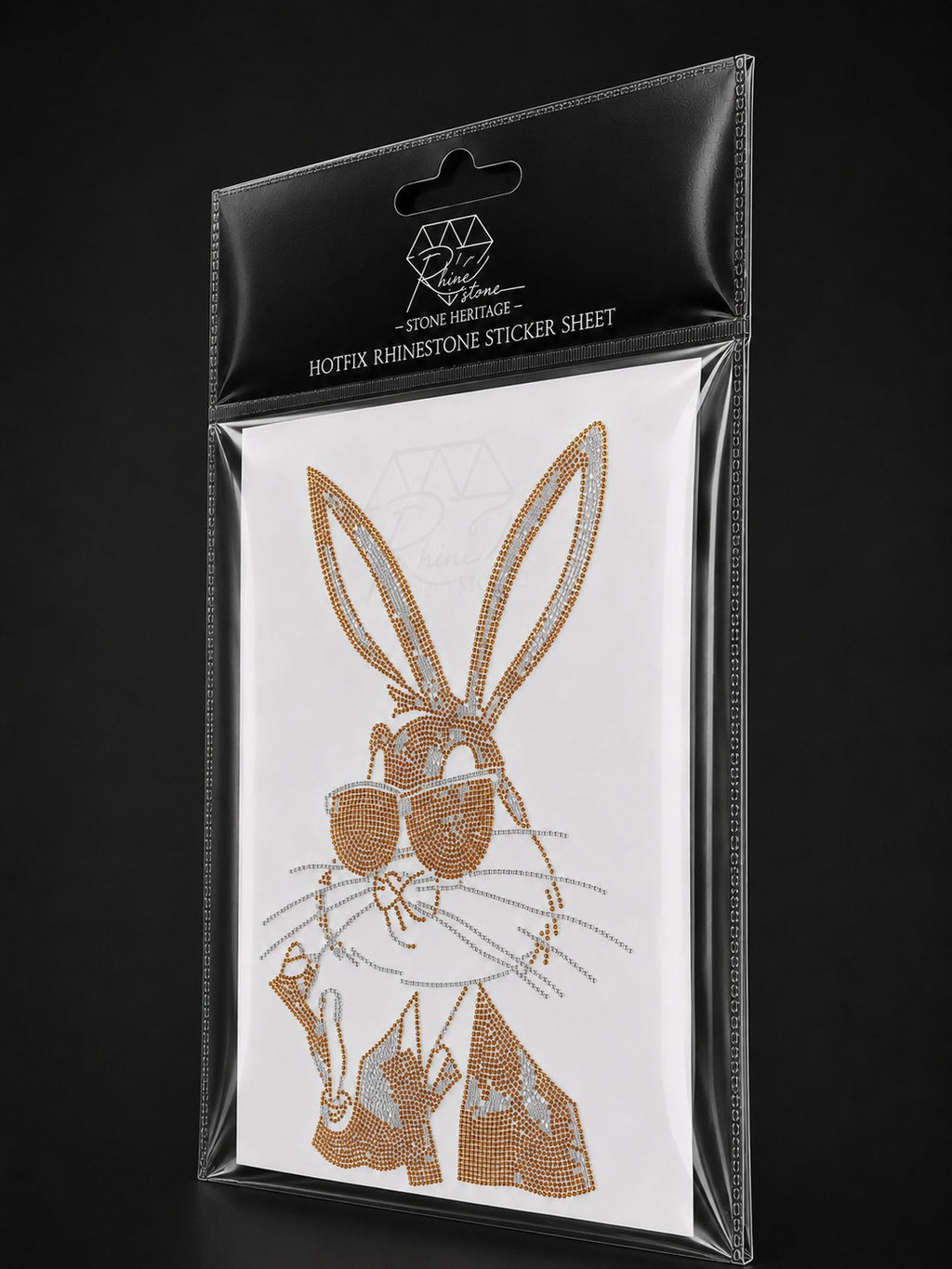 Cool Rabbit Rhinestone Heat Transfer Sticker – 4SS Hotfix Iron-On Stone Sheet