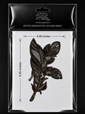 Feather & Leaves Rhinestone Heat Transfer Sticker with Flock – 4SS Hotfix Iron-On Stone Sheet