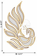 Swan Floral Leaves Rhinestone Sticker Gold Bronze Brown Crystal SS4 SS1 Hotfix Iron-On Transfer – Rhinestone Heritage
